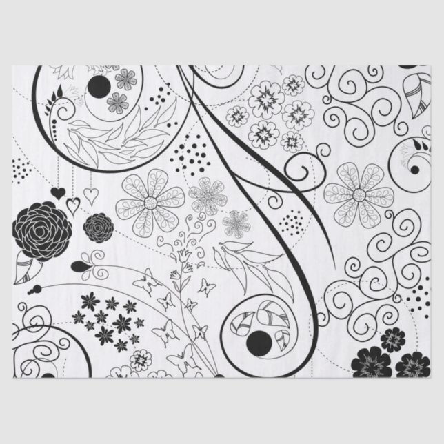 Papel De Seda Modelo de moda enrrollado retro (Anverso)