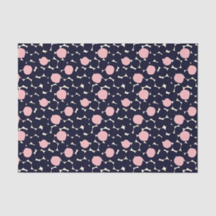 Papel De Seda Modelo de punto grande azul y rosado