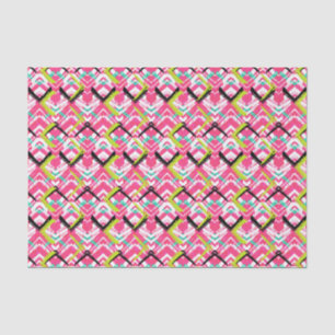 Papel De Seda Modelo de zigzag rosado dibujado mano