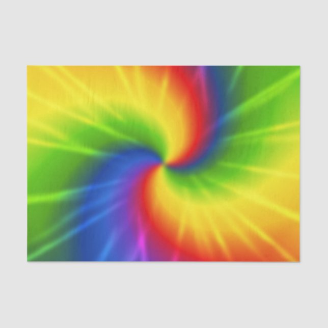 Papel De Seda Modelo del arco iris del teñido anudado (Anverso)