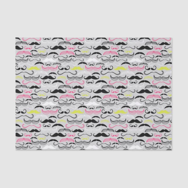 Papel De Seda Modelo del bigote, estilo retro (Anverso)