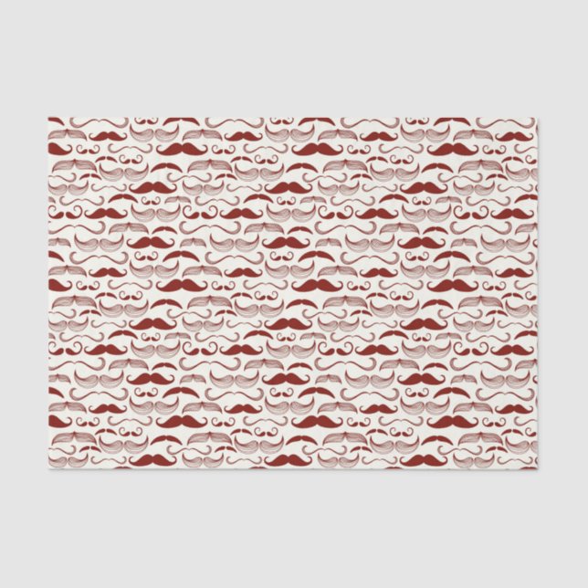 Papel De Seda Modelo del bigote, estilo retro 3 (Anverso)