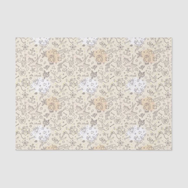 Papel De Seda Modelo del concepto del tatuaje (Anverso)