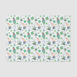 Papel De Seda Modelo del día de St Patrick de la acuarela