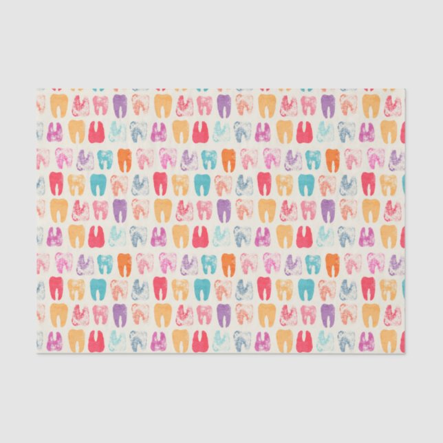 Papel De Seda Modelo del diente del Grunge (Anverso)