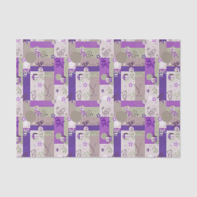 Papel De Seda Modelo del edredón del bebé (Anverso)