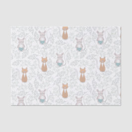 Papel De Seda Modelo del gato y del ratón