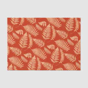 Papel De Seda Modelo del helecho del arbolado, mandarina