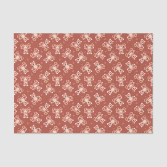 Papel De Seda modelo del remiendo del oso (Anverso)