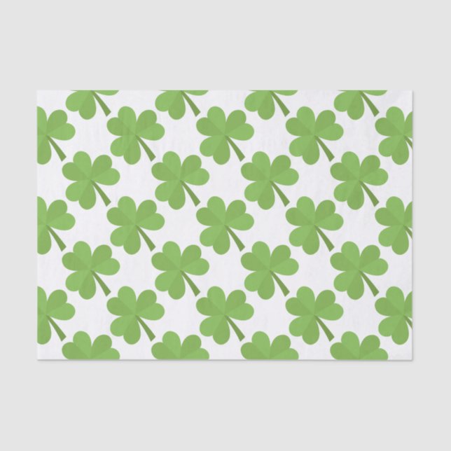 Papel De Seda Modelo del trébol de Irlanda del irlandés del (Anverso)