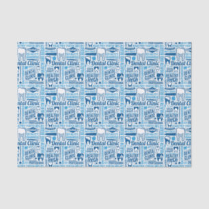 Papel De Seda Modelo dental azul de la clínica