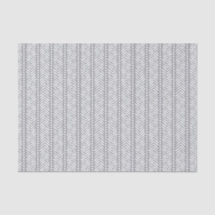 Papel De Seda Modelo dibujado mano gris de Chevron