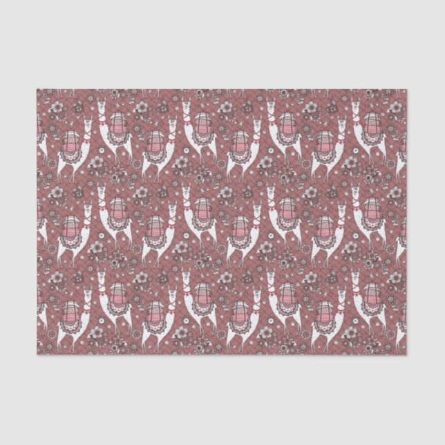 Papel De Seda Modelo divertido de las llamas (Anverso)