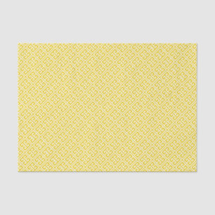 Papel De Seda Modelo dominante griego amarillo limón