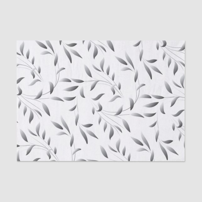 Papel De Seda Modelo elegante de la hoja del sauce (Anverso)