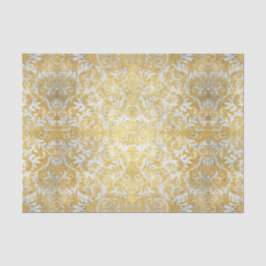 Papel De Seda Modelo elegante del damasco del oro