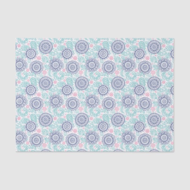 Papel De Seda Modelo étnico de Paisley (Anverso)