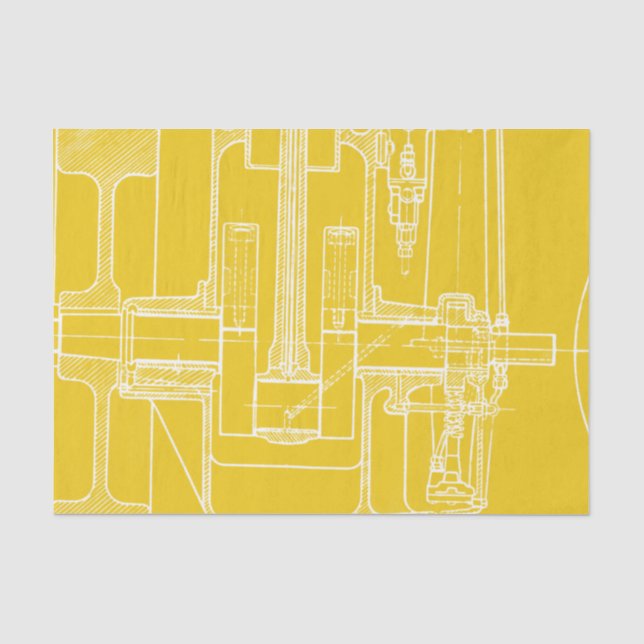 Papel De Seda ¡Modelo fabuloso del dibujo industrial SU CUALQUIE (Anverso)