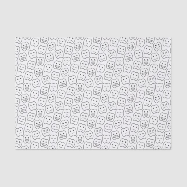 Papel De Seda Modelo feliz de los dientes (Anverso)