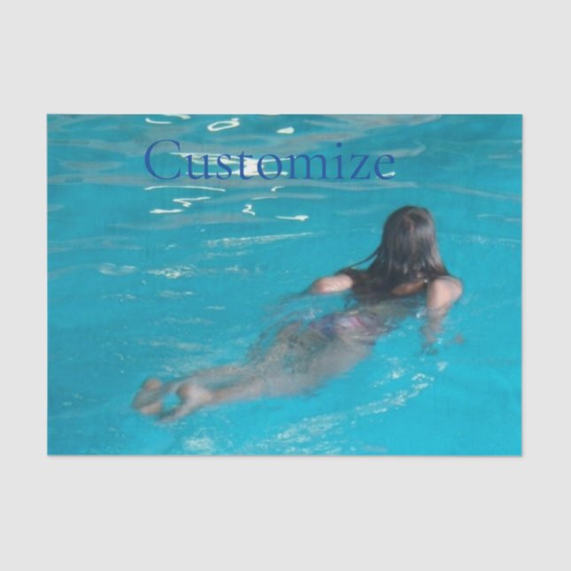 Papel De Seda Modelo femenino de natación Thunder_Cove (Anverso)