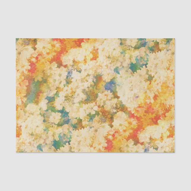 Papel De Seda Modelo floral de los flores (Anverso)