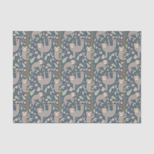 Papel De Seda Modelo floral lindo de la pereza