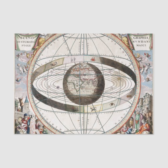 Papel De Seda Modelo geocéntrico (Anverso)