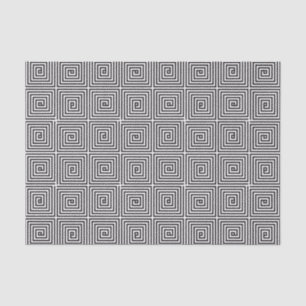 Papel De Seda Modelo geométrico inconsútil cuadrado blanco y