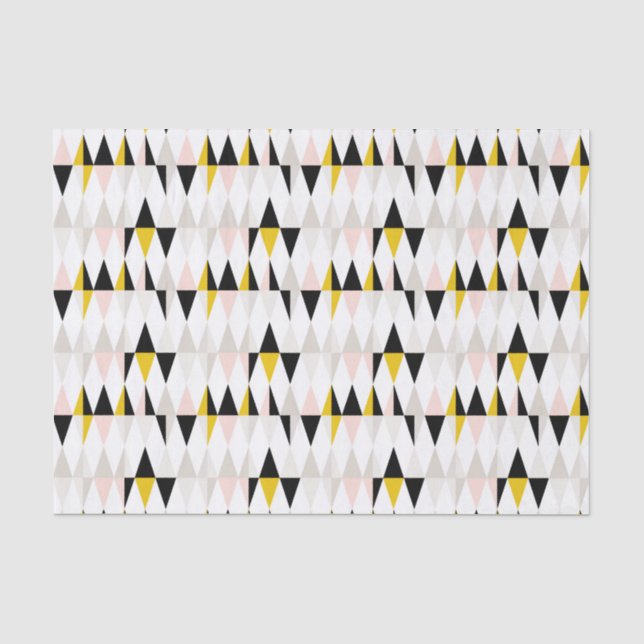 Papel De Seda Modelo geométrico partido del triángulo (Anverso)