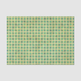 Papel De Seda Modelo geométrico verde y azul