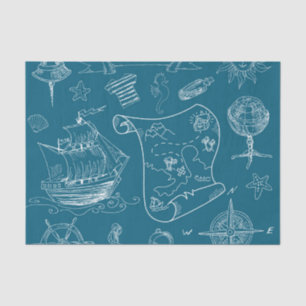 Papel De Seda Modelo gráfico náutico del modelo
