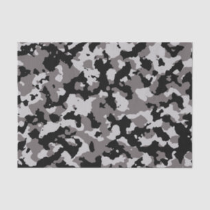 Papel De Seda Modelo gris militar del camuflaje