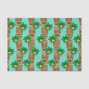 Papel De Seda Modelo hawaiano de la repetición de Tiki