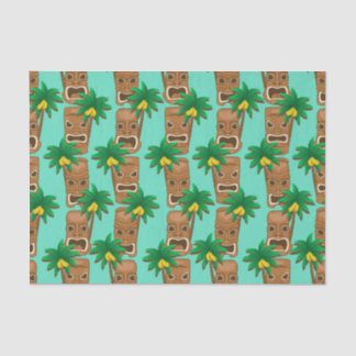 Papel De Seda Modelo hawaiano de la repetición de Tiki
