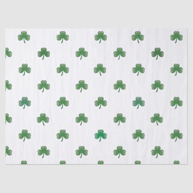 Papel De Seda Modelo irlandés lindo del trébol (Anverso)