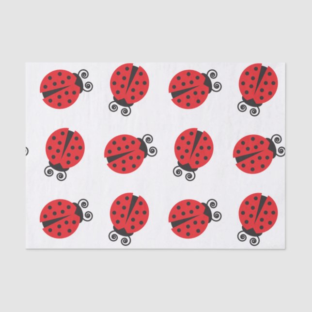 Papel De Seda Modelo lindo de la mariquita (Anverso)