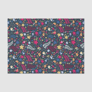 Papel De Seda modelo lindo de los pájaros y de flores