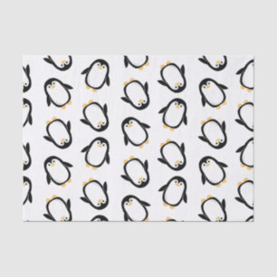 Papel De Seda Modelo lindo de los pingüinos