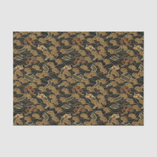 Papel De Seda Modelo oriental del dragón del mar