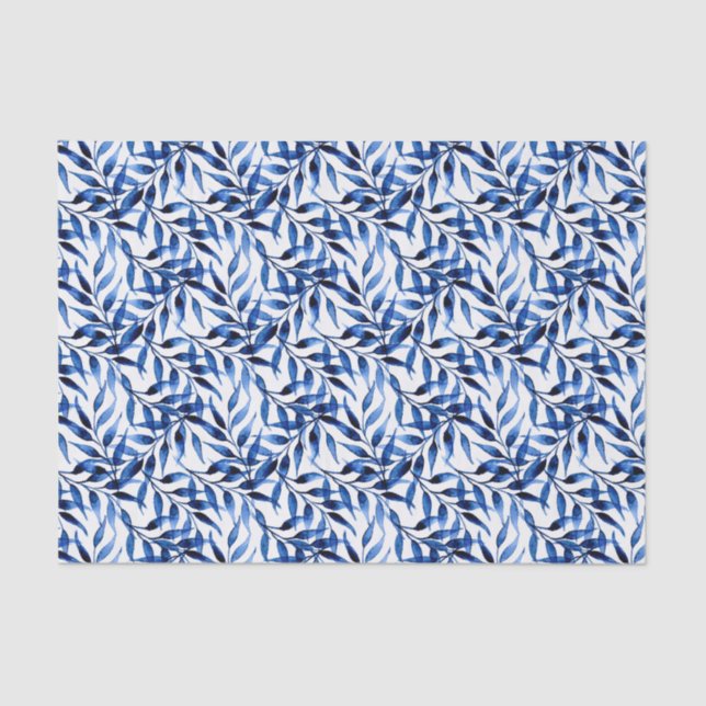 Papel De Seda Modelo pintado a mano de la tinta de la acuarela (Anverso)