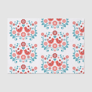 Papel De Seda modelo popular escandinavo rojo y azul