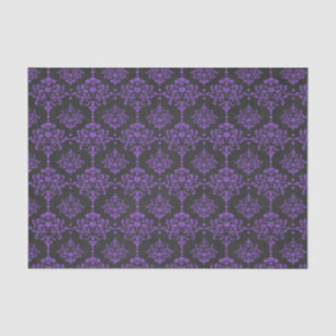 Papel De Seda Modelo púrpura de la pizarra del damasco de