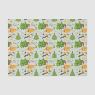 Papel De Seda Modelo que acampa