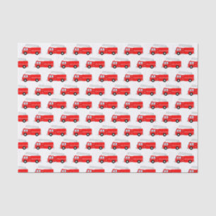 Papel De Seda Modelo rojo del coche de bomberos