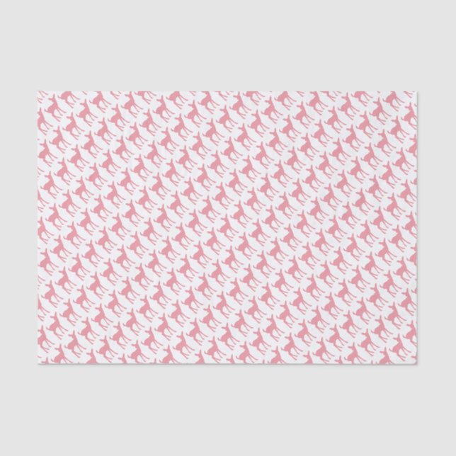 Papel De Seda Modelo rosado de los ciervos (Anverso)