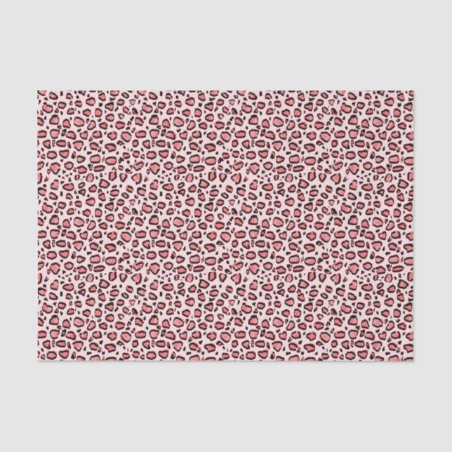 Papel De Seda Modelo rosado del estampado de animales del (Anverso)