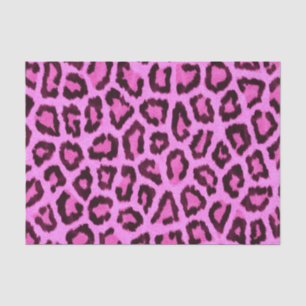 Papel De Seda Modelo rosado del estampado leopardo