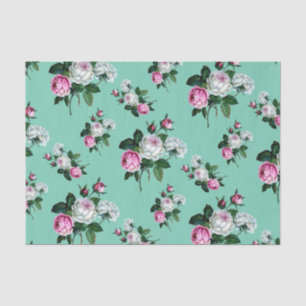 Papel De Seda Modelo rosado elegante lamentable de los rosas