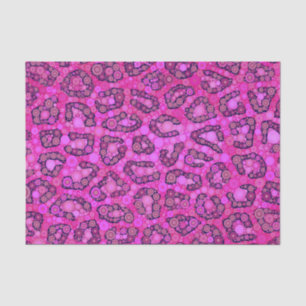 Papel De Seda Modelo rosado fluorescente del guepardo