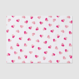 Papel De Seda Modelo rosado lindo del corazón del amor